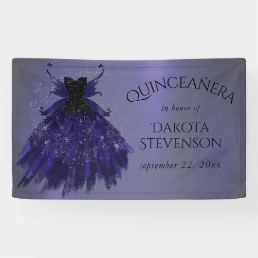 Gothic Fairy Indigo Gown | Deep Royal Paarse Sheen Spandoek (Horizontaal)