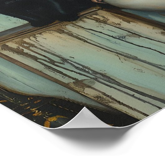 Gothic Fairy met spook Zittend op het toilet Quirk Poster (Hoek)