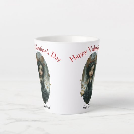 Gothic Fairy Mok met gouden hart Locket Cup (Voorkant)