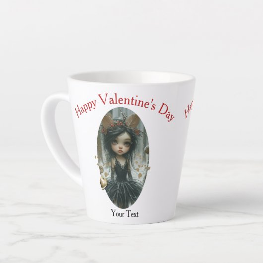 Gothic Fairy Mok met gouden hart Locket Cup (Linkerhoek)