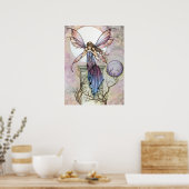 Gothic Fairy Moon Celestial Poster Print (Keuken)