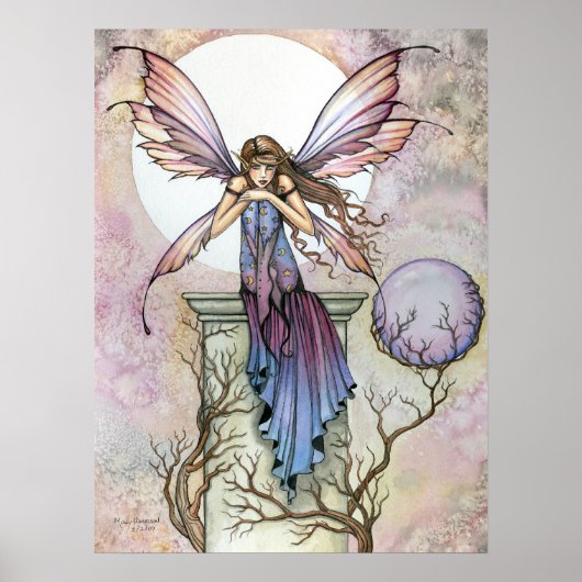 Gothic Fairy Moon Celestial Poster Print (Voorkant)