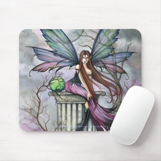 Gothic Fairy Mousepad beroemd gemaakt door Molly H Muismat (Met muis)
