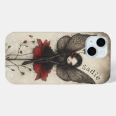 Gothic Fairy op rode bloem Custom Dark Fantasy Case-Mate iPhone Case (Achterkant (horizontaal))