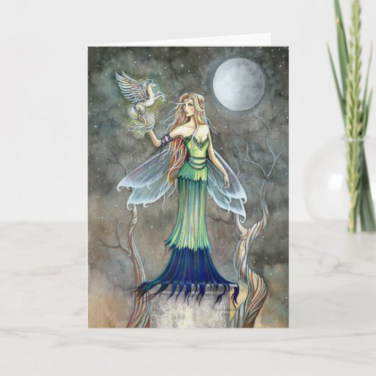 Gothic Fairy Pegasus Kaart ~ Blank (Voorkant)