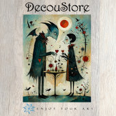 Gothic Fairy Tale Couple Decoupage Tissuepapier