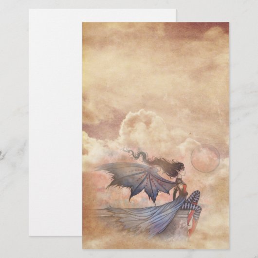 Gothic Fairy Vampire beroemd gemaakt door Clouds B Briefpapier (Voorkant / Achterkant)