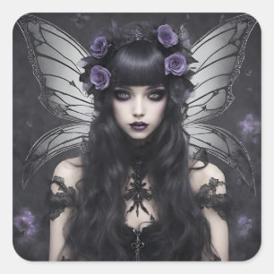Gothic Fairy Vierkante Sticker