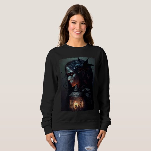 Gothic Fairycore Aesthetic Dark Horror Grunge Trui (Voorkant volledig)