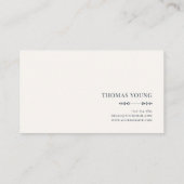 Gothic Fairytale Celestial Moon Burgundy Rose Visitekaartje (Achterkant)