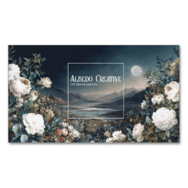 Gothic Fairytale Floral Mountain Moon Landscape Magnetisch Visitekaartje