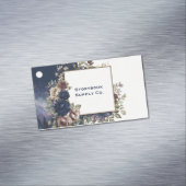 Gothic Fairytale Rose Frame Moonlit Mountain Magnetisch Visitekaartje (Voorbeeld)