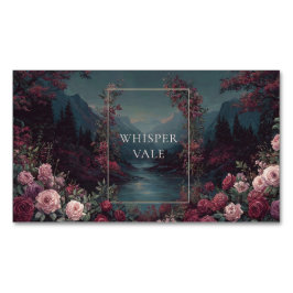 Gothic Fairytale Rose River Valley Night Landscape Magnetisch Visitekaartje