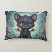 Gothic Fantasy Baby KitBat Accent Kussen (Achterkant)