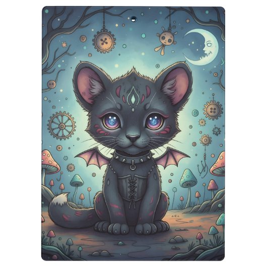 Gothic Fantasy Baby KitBat Klembord (Achterkant)