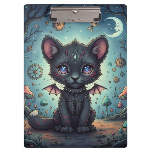 Gothic Fantasy Baby KitBat Klembord (Voorkant)