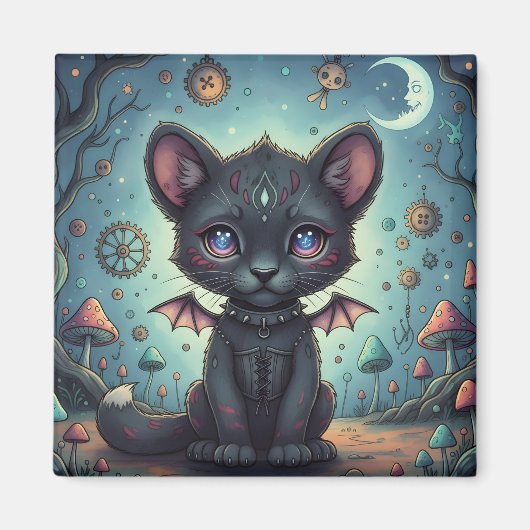 Gothic Fantasy Baby KitBat Magneet (Voorkant)