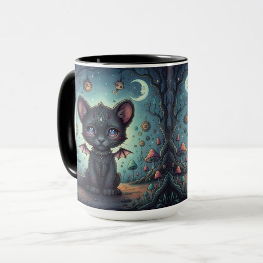 Gothic Fantasy Baby KitBat Mok (Voorkant links)