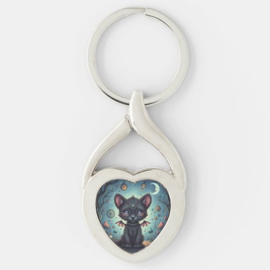 Gothic Fantasy Baby KitBat Sleutelhanger (Voorkant)