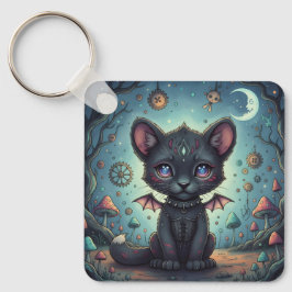 Gothic Fantasy Baby KitBat Sleutelhanger