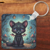 Gothic Fantasy Baby KitBat Sleutelhanger (Achterkant)