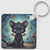 Gothic Fantasy Baby KitBat Sleutelhanger (Achterkant)
