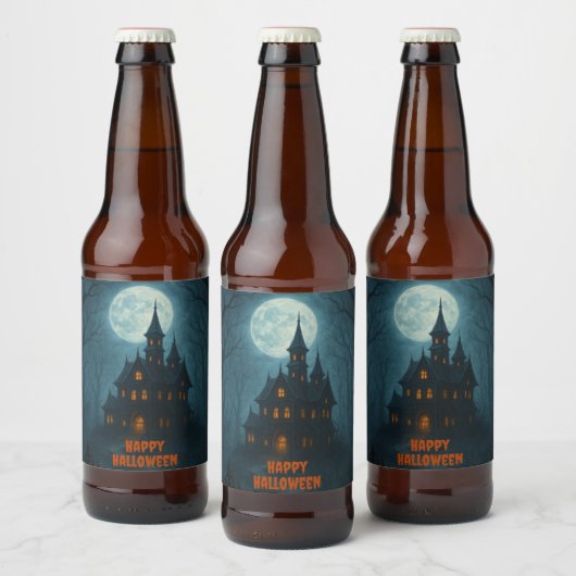 Gothic Fantasy | Bezienswaardigheden Castle & Mist Bier Etiket (Flessen)
