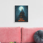 Gothic Fantasy | Bezienswaardigheden Castle & Mist Canvas Afdruk (Insitu (Woonkamer))
