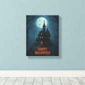 Gothic Fantasy | Bezienswaardigheden Castle & Mist Canvas Afdruk (Insitu (Houten vloer))