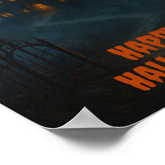 Gothic Fantasy | Bezienswaardigheden Castle & Mist Poster (Hoek)