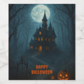 Gothic Fantasy | Bezienswaardigheden Castle & Mist Wijn Etiket (Enkel label)