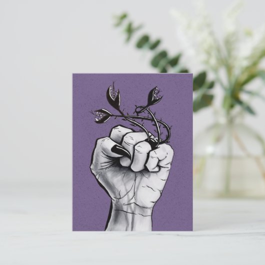 Gothic Fantasy Creepy Witch Briefkaart (Staand voorkant)