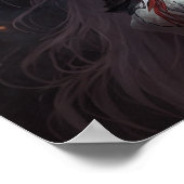 Gothic Fantasy Demon Anime Girl in Armor Poster (Hoek)