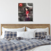 Gothic Fantasy Dragon Fairy Gallery Verpakt Canvas (Insitu (Slaapkamer))