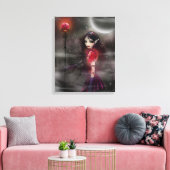 Gothic Fantasy Dragon Fairy Gallery Verpakt Canvas Afdruk (Insitu (Woonkamer))