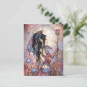 Gothic Fantasy Dragon Girl Art Briefkaart (Staand voorkant)