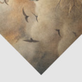 Gothic Fantasy Ram's Skull & Raven  Tissuepapier (Detail)