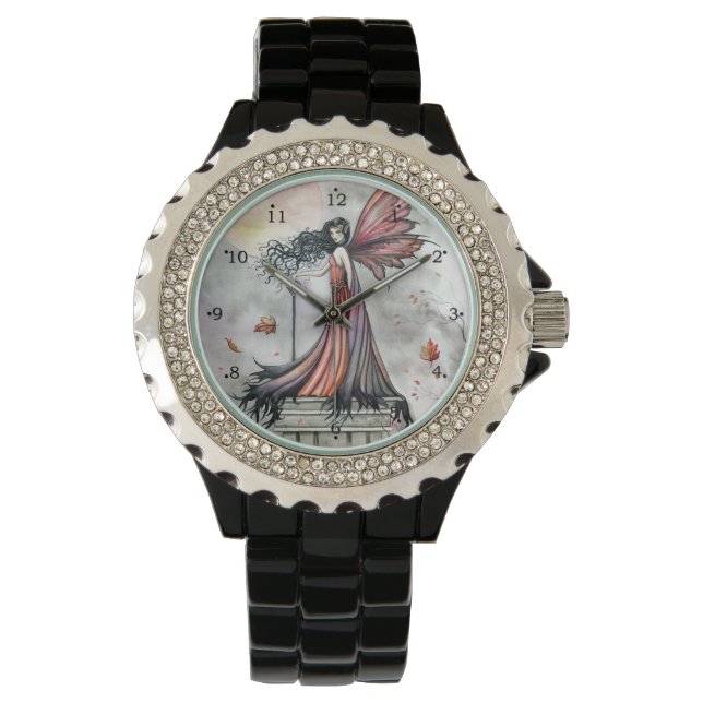 Gothic Fantasy Sprookjeskunst Herfst Winden Horloge (Voorkant)
