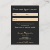 Gothic Fantasy Wolf Skull Zwart & Goud Afspraak Visitekaartje (Achterkant)