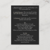 Gothic Fantasy Wolf Skull Zwart & Zilver Nazorg Visitekaartje (Achterkant)