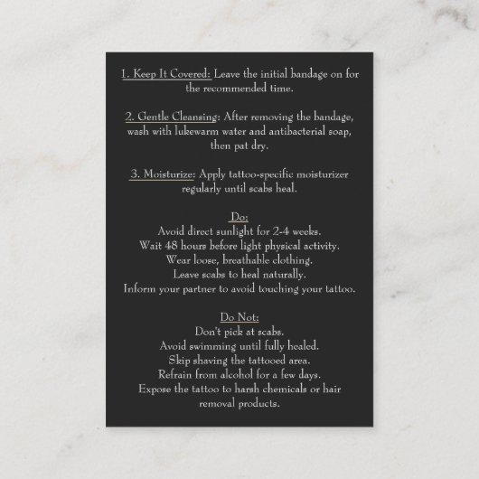 Gothic Fantasy Wolf Skull Zwart & Zilver Nazorg Visitekaartje (Achterkant)