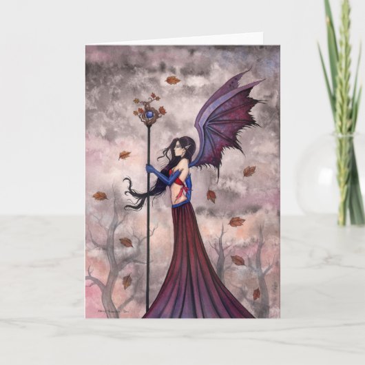 Gothic Fee Vampier Wenskaart Kaart (Voorkant)