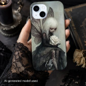 Gothic Fee & Witte Roos | Aangepaste Donkere Fanta Case-Mate iPhone Case