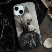 Gothic Fee & Witte Roos | Aangepaste Donkere Fanta iPhone 15 Case