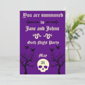 Gothic Feest Afdrukbaar Kaart (Staand voorkant)
