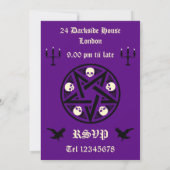 Gothic Feest Afdrukbaar Kaart (Achterkant)
