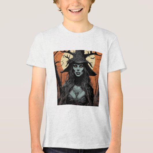 Gothic female demon Tri-Blend shirt (Voorkant)