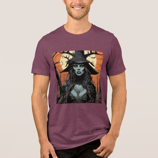 Gothic female demon Tri-Blend shirt (Voorkant)