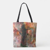 Gothic Figurative Painting, Abstract Landscape Art Tote Bag (Achterkant)
