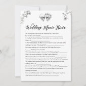 Gothic Film Trivia Vrijgezellenfeest Game Kaart (Voorkant)